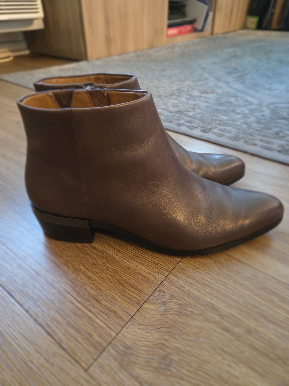 Coach Brown Leather Ankle Booties